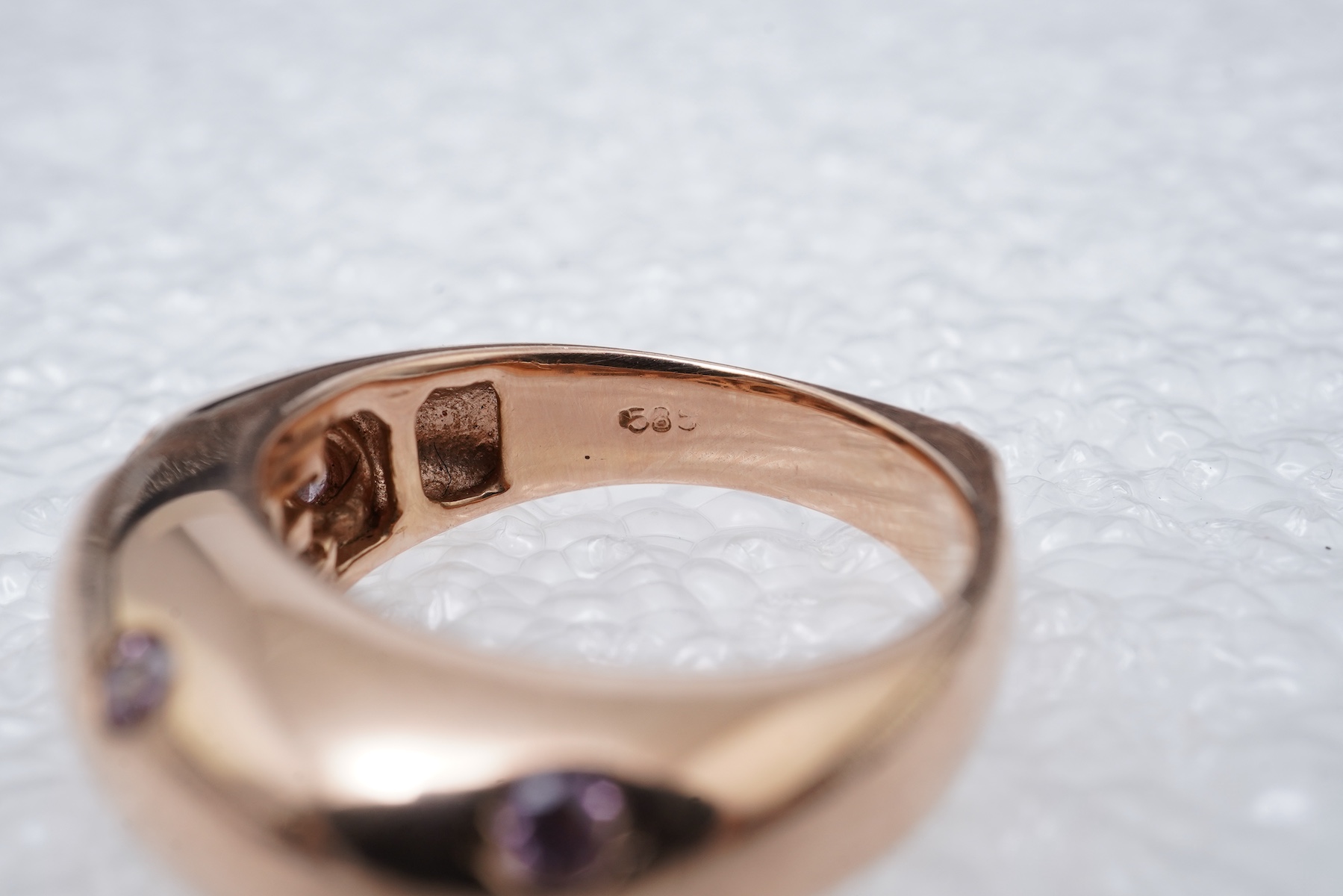 A pink tourmaline ring